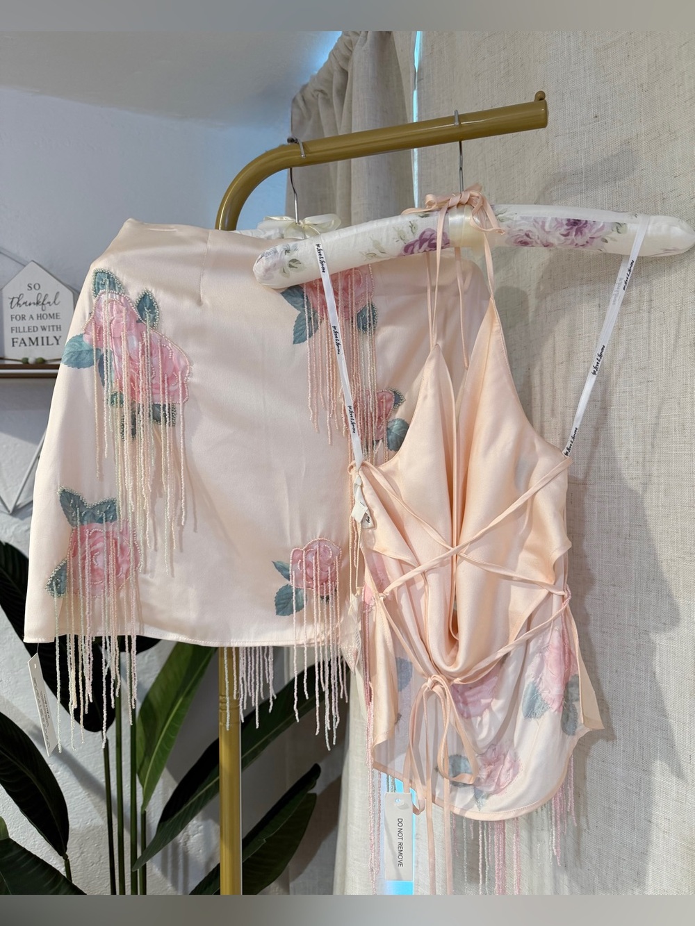 For Love & Lemons Odessa Set - Fringe Halter Top & Mini Skirt - Size Small NWT - Picture 10 of 11